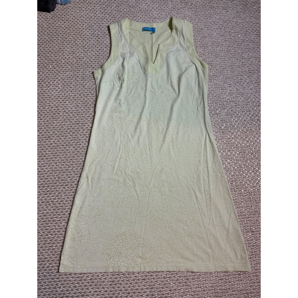 Fresh Produce vintage Yellow Floral Medallion V-Neck Sleeveless Shift Dress M